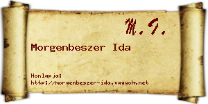 Morgenbeszer Ida névjegykártya